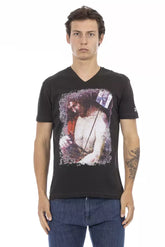 Trussardi Action Black Cotton Men T-Shirt -   -  Trussardi Action.